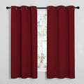 NICETOWN Burgundy Red Blackout Curtains 48 inches Length by NICETOWN