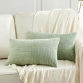 Fancy Homi 2 Packs Sage Green Lumbar Decorative Throw Pillow Covers 16x26 Inch by Fancy+Homi