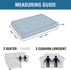 H.VERSAILTEX Super Stretch Individual Seat Cushion Covers Sofa Covers Couch - Image 3