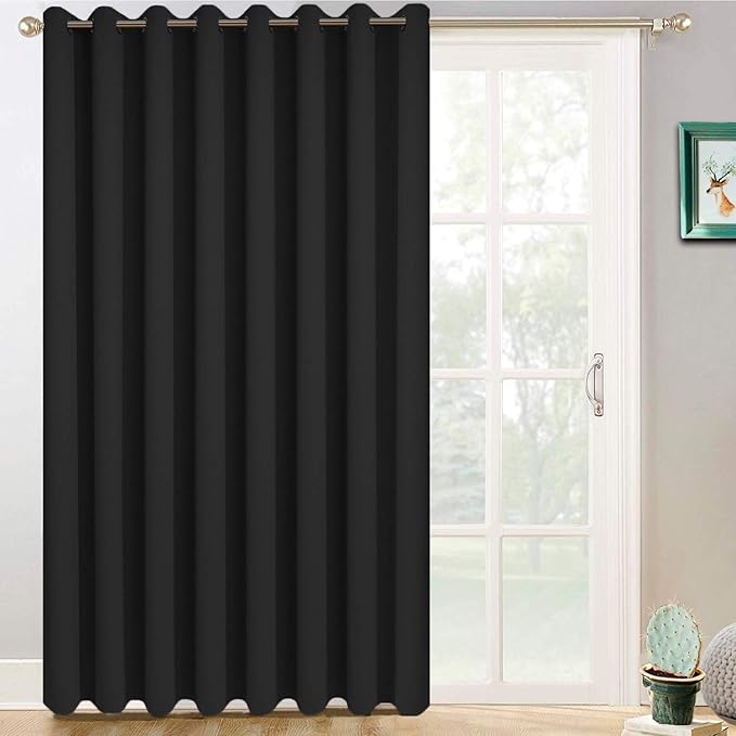 Yakamok Blackout Sliding Glass Door Curtains, Thermal Insulated Window by Yakamok