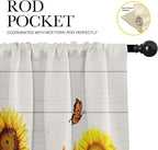 Emvency 4 Pack Valances Window Treatments, Farmhouse Sunflower Spring Summer - Image 6