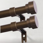 IFELS Heavy Duty Curtain Rods for Windows 28 to 48 Inch, 1 Inch Bronze Curtain by IFELS