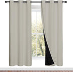 NICETOWN 100% Blackout Window Curtain Panels, Full Light Blocking Drapes by NICETOWN