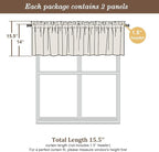 Chyhomenyc Sheer Valances for Windows 2 Pieces, 42Wx14L Inches Brown Small - Image 3