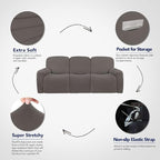 PureFit Super Stretch 3 Seats Recliner Sofa Couch Cover - Image 3
