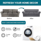 Turquoize 4 Piece Sofa Covers for 3 Cushion Couch Sofa Slipcover Soft Couch - Image 7