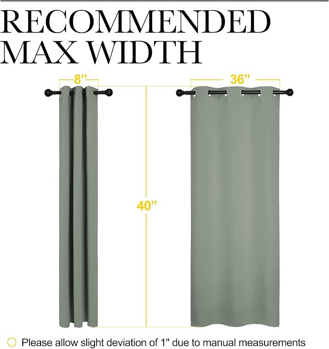 NICETOWN Modern Blackout Curtains Noise Reducing, Thermal Insulated and Privacy - Image 7