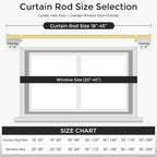 VOIIY Gold Curtain Rods for Windows 18 to 42 Inch, Size:18-42 Inch - Image 5