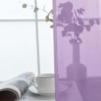SpaceDresser Basic Rod Pocket Sheer Voile Window Curtain Panels Lavender 1 Pair - Image 8