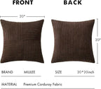 MIULEE Dark Brown Decorative Throw Pillow Covers 20x20 Inch - Image 6