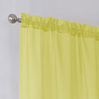 Simplebrand Lemon Short Sheer Curtains 45 Inch Length - Image 4