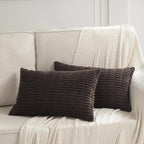 Fancy Homi 4 Packs Boho Dark Brown Decorative Throw Pillow Covers 16x24 Inch - Image 6