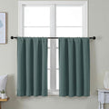 Simplebrand Ava Dark Green Short 36 Inches Blackout Curtain 2 Panels Set by Simplebrand