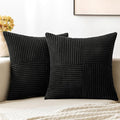 MIULEE Black Decorative Throw Pillow Covers 18x18 Inch by MIULEE