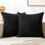 MIULEE Black Decorative Throw Pillow Covers 18x18 Inch by MIULEE