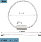 4 Pack White Strong Magnetic Curtain Tiebacks Outdoor Elegant Decorative Tie - Image 3