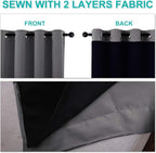 NICETOWN Full Shading Curtains 90 inches Long 2 Panels Set - Image 5