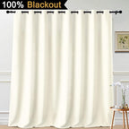 Yakamok Total Blackout Extra Wide Patio Sliding Door Curtains, Grommet Thermal - Image 2