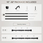 Lootkell Modern Matte Black Curtain Rods - Image 9