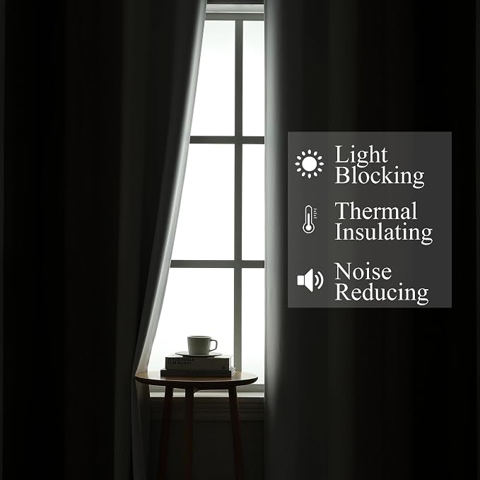 Estelar Textiler Brown and Greyish White Gradient Blackout Curtains - Image 3