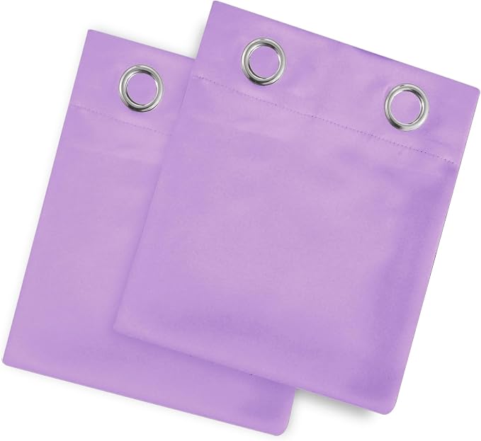 LEMOMO Blackout Curtains 66 x 54 Inch Long Lavender Curtains Set of 2 Panels - Image 9