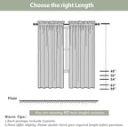 OWENIE Gray Sheer Curtains, Sheer Curtains 63 inch Length 2 Panels Set - Image 3