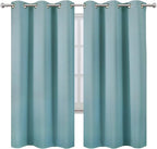 LEMOMO Stone Blue Thermal Blackout Curtains/42 x 72 Inch/Set of 2 Panels Room - Image 2