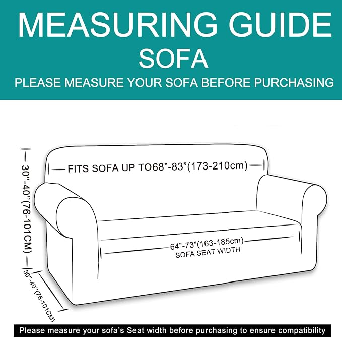 U-NICE HOME Stretch Couch Cover Sofa Cover Washable Sofa Slipcover Furniture - Image 6
