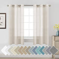 H.VERSAILTEX Linen Curtains Nickel Grommet Natural Linen Semi-Sheer Curtains 2 by HVERSAILTEX