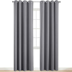 Yakamok Room Darkening Gray Blackout Curtains 84 Inch Long Light Blocking - Image 2