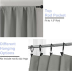 Simplebrand Ava Light Grey Blackout Curtains - Image 4