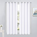 Yakamok Pure White Curtains Room Darkening Thermal Insulated Grommet top Window by Yakamok