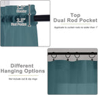 Cafe Curtains 36 Inch Length Tier 2 Pieces, Modern Soft Airy Sheer Kitchen - Image 4