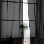 OVZME Black Sheer Curtains 78 Inches Long 2 Panels - Image 5