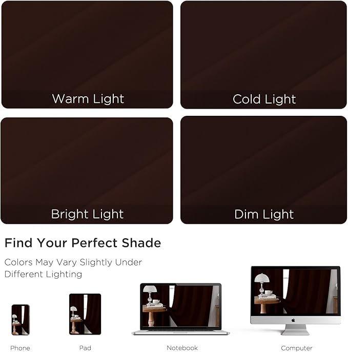 CUCRAF Blackout Curtains 72 inch Length 2 Panels Set, Rod Pocket Room Darkening - Image 4