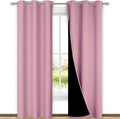 NICETOWN Crystal Pink Full Shade Curtain Panels, Pair of Thermal Insulated & by NICETOWN