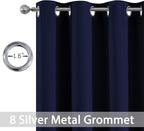Yakamok Navy Blue Blackout Curtains - Image 3