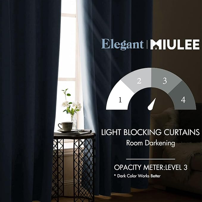 MIULEE Blackout Curtains 96 Inches Long - Image 2