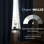 MIULEE Blackout Room Darkening Curtains Thermal Insulated Drapes Solid Window - Image 2