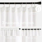 MIULEE Pure White Back Tab Light Blocking Curtains 72 Inch Length 2 Panels Set - Image 3