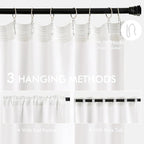 MIULEE Pure White Back Tab Blackout Curtains 108 Inch Long 2 Panels Set - Image 3