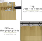 Gold Sheer Curtains 90 Inches Long 2 Panels Set - Image 4