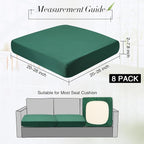 Newwiee 8Pcs Patio Cushion Covers Stretch Outdoor Cushion Cover Replacement - Image 2