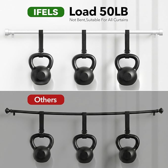 IFELS 2 Pack Heavy Duty Curtain Rods - Image 4