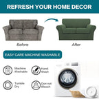 Turquoize 3 Piece Sofa Covers for 2 Cushion Couch Sofa Slipcover Soft Couch - Image 7