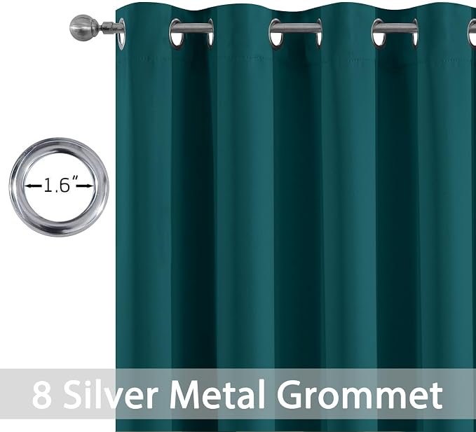 Yakamok Blackout Curtains for Bedroom 2 Panels Set 84 Inch Length Thermal - Image 2