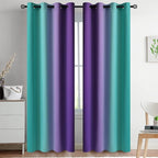 Yakamok Ombre Teal and Purple Curtains - Image 2