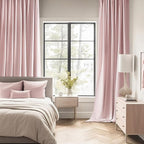 MIULEE Baby Pink Back Tab Blackout Curtains 90 Inch Long 2 Panels Set - Image 2
