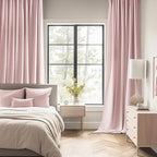 MIULEE Baby Pink Back Tab Blackout Curtains 102 Inch Long 2 Panels Set - Image 2