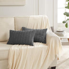 Fancy Homi 4 Packs Dark Grey Decorative Throw Pillow Covers 12x20 Inch - Image 6